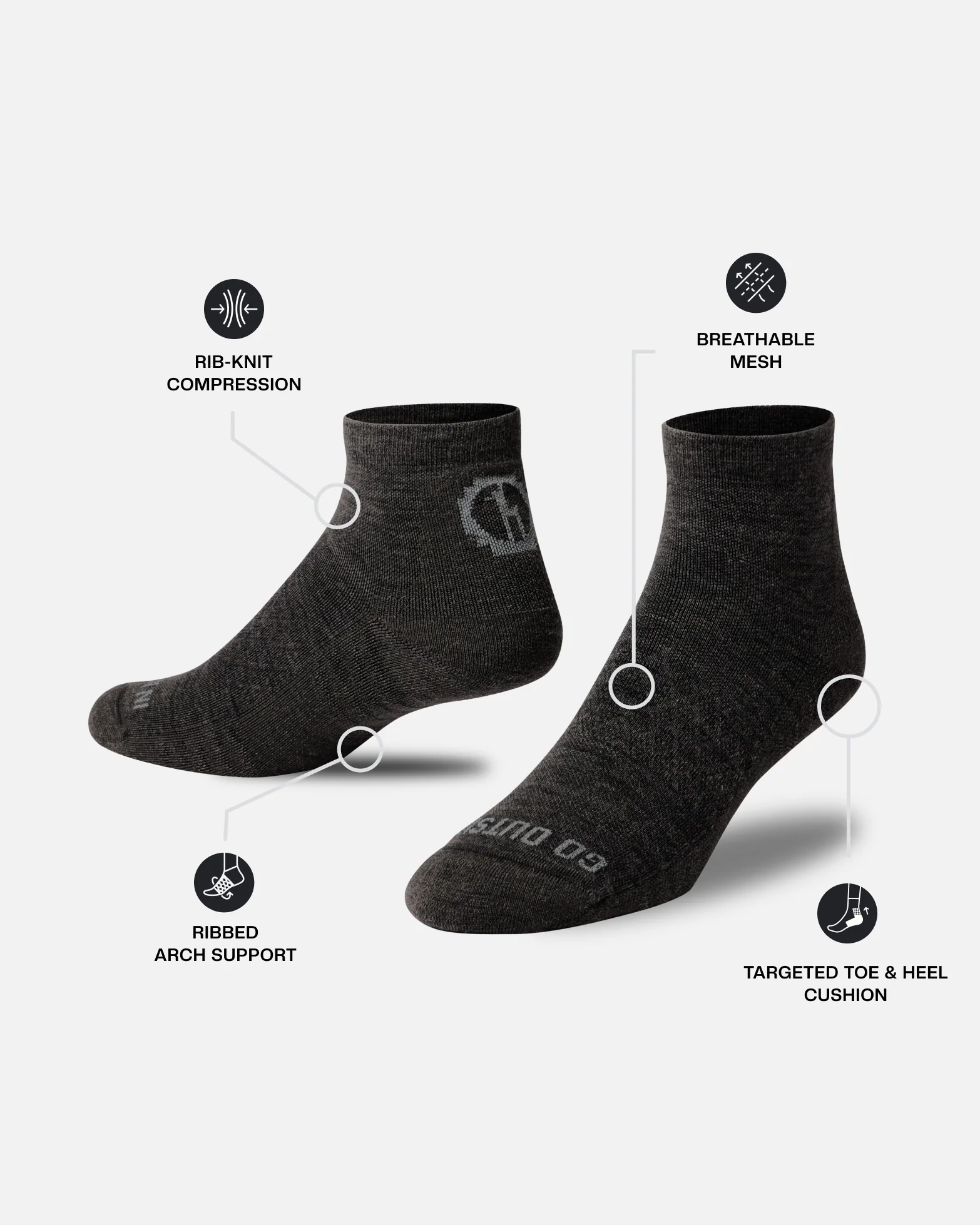 Trail 1/4 Crew Socks - Image 4
